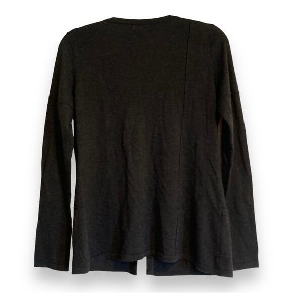 Toad Co Gray Gypsy Knit Wool Cardigan Sweater Womens Sz Small Neutral Loose Fit - Picture 3 of 15